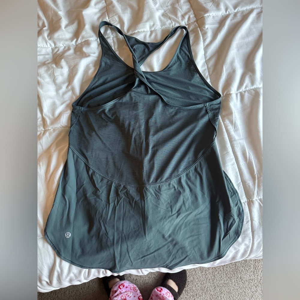 Lululemon gray/green Tank Top